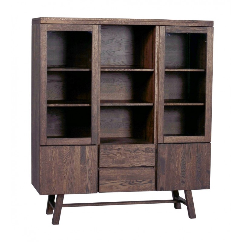 RO Brookl Display Cabinet Dark Brown